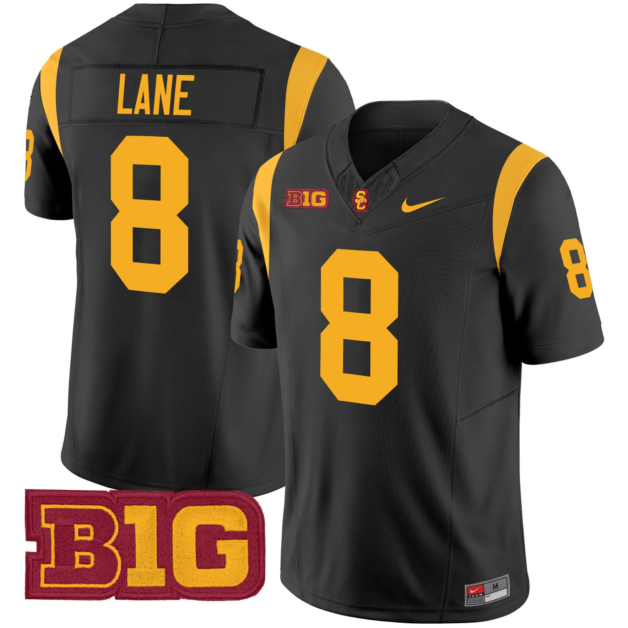 Men USC Trojans 8 Lane Black Nike 2024 Vapor Limited NCAA Jersey style 1